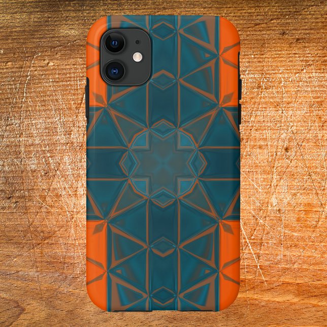 Mosaik Kaleidoscope Square Orange und Blau Case-Mate iPhone Hülle (Von Creator hochgeladen)