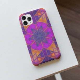 Mosaik Kaleidoskop Blume Lila Rosa und Gelb Case-Mate iPhone Hülle