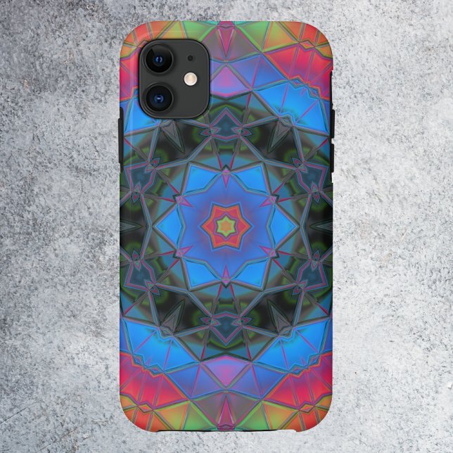 Mosaik Kaleidoskop Blume Rainbow Case-Mate iPhone Hülle (Von Creator hochgeladen)