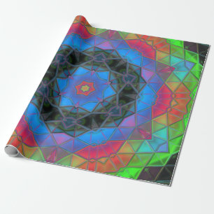 Mosaik Kaleidoskop Blume Rainbow Geschenkpapier