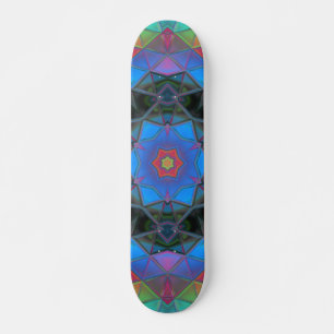Mosaik Kaleidoskop Blume Rainbow Skateboard