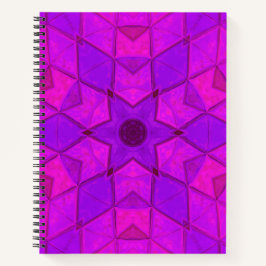 Mosaik Kaleidoskop Blume Rosa Notizbuch