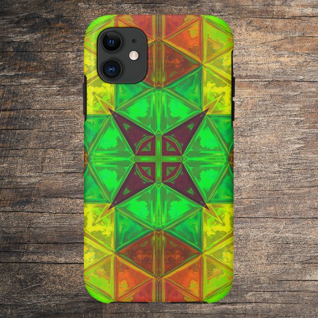 Mosaik Kaleidoskop Gelb und Orange Case-Mate iPhone Hülle (Von Creator hochgeladen)