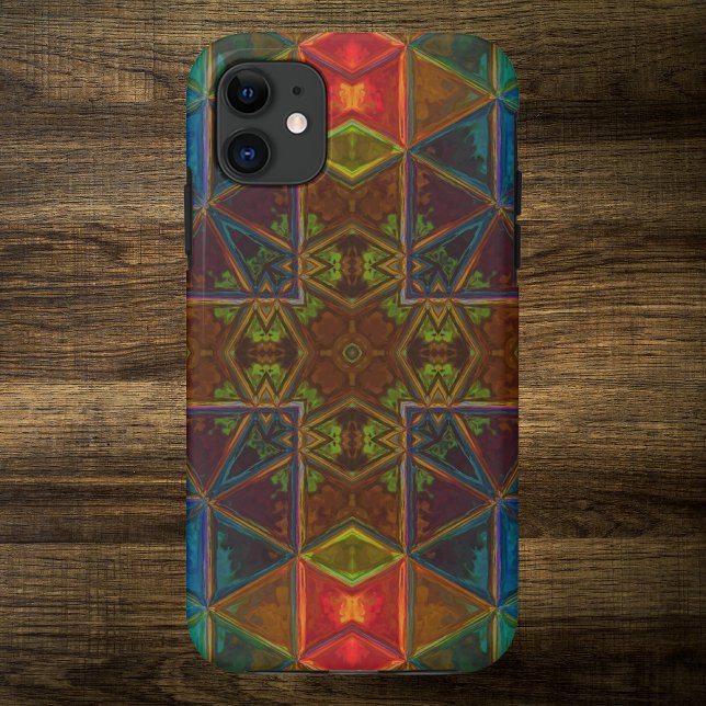 Mosaik Kaleidoskop Platz Blau Rot und Grün Case-Mate iPhone Hülle (Von Creator hochgeladen)