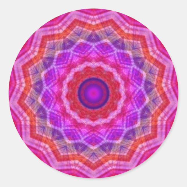 Mosaik Kaleidoskop Sticker (Vorderseite)