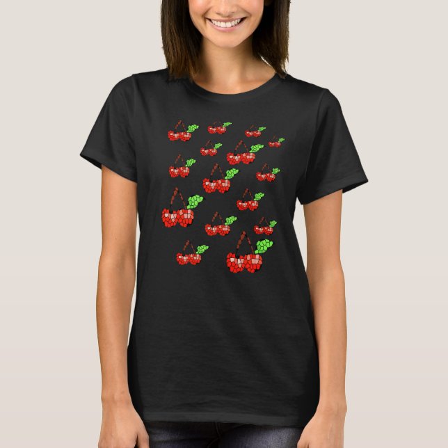 Mosaik-Kirschen T-Shirt (Vorderseite)