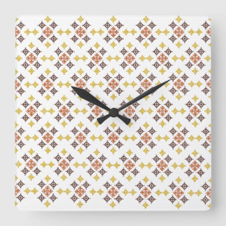 Mosaik-Kreuzmuster Quadratische Wanduhr