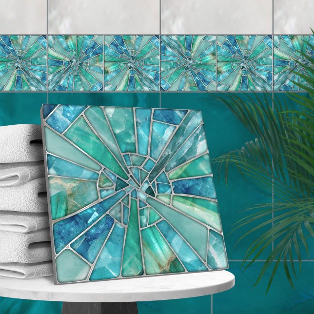 Mosaik Kunst - Aquamarine Fliese (Von Creator hochgeladen)