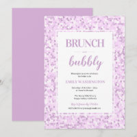 Mosaik Lila Brunch & Bubbly Einladung