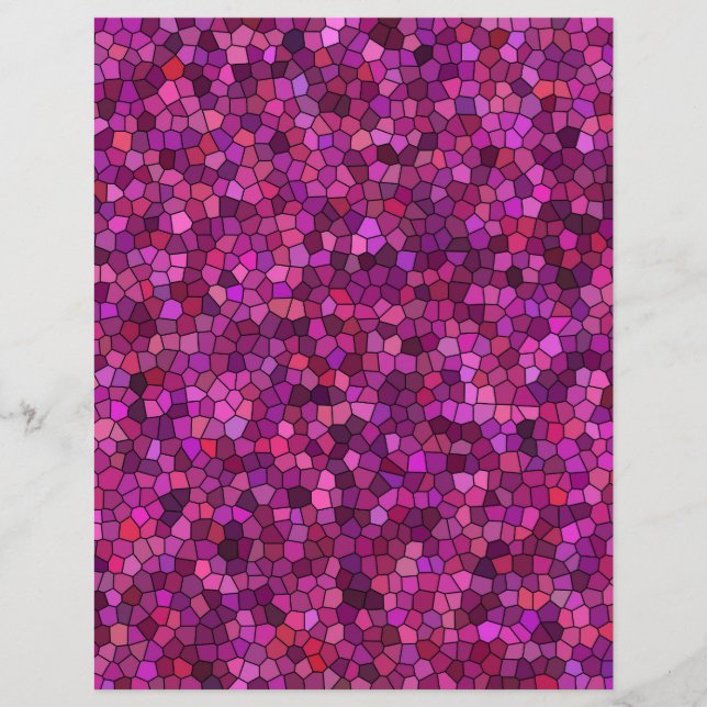Mosaik Lila rosa Briefbogen (Vorderseite)