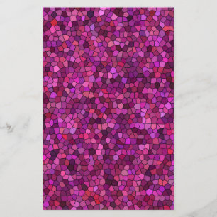 Mosaik Lila Rosa  Briefpapier
