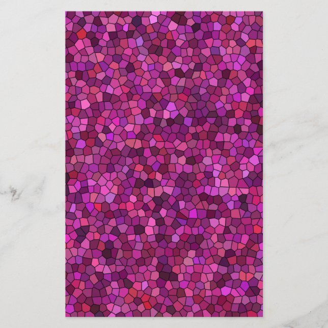 Mosaik Lila rosa Briefpapier (Vorderseite)