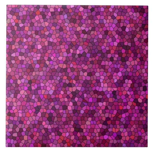 Mosaik Lila rosa Fliese (Vorderseite)
