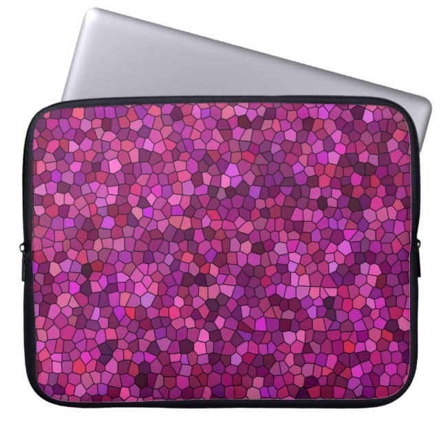 Mosaik Lila rosa Laptopschutzhülle (Vorderseite)
