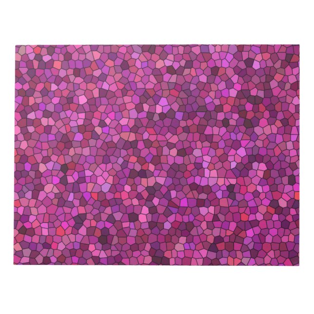 Mosaik Lila rosa Notizblock (Vorderseite)