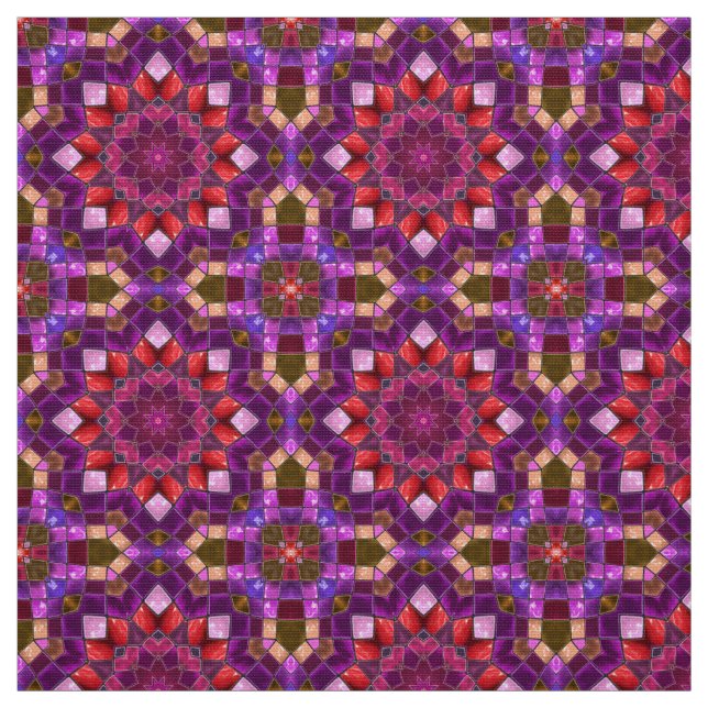 Mosaik-lila Vintages Fraktal-Kaleidoskop Stoff (Muster)