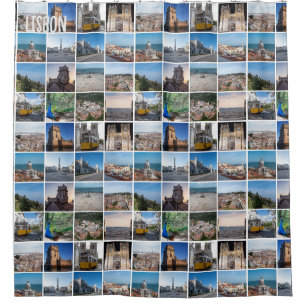 Mosaik Lissabon-Fotos, Portugal Duschvorhang
