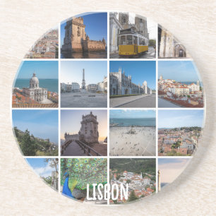 Mosaik Lissabon-Fotos, Portugal Getränkeuntersetzer