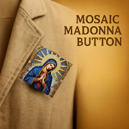 Mosaik-Madonna Button