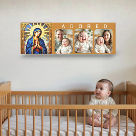 Mosaik-Madonna - GELIEBTE Baby-Foto  Leinwanddruck