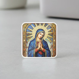 Mosaik-Madonna Quadratischer Aufkleber