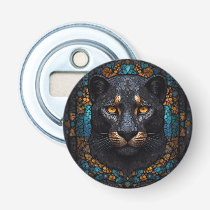 Mosaik Majestät: Der Schwarze Panther Flaschenöffner