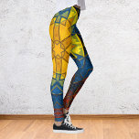 Mosaik Mandala Blume Gelb Blau und Rot Leggings<br><div class="desc">Diese mosaikfarbene Kaleidoskop-Blume zeichnet sich durch brillante gelbe,  blaue und rote Fliesen aus. Es ist eine lebendige Geometrie,  die von Fraktalen,  Mandalasen und Buntglasmosaiken inspiriert wird. Holen Sie sich dieses trippige Design jetzt für Ihren Lieblingsfreund,  der leuchtende Farben Liebe!</div>