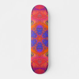 Mosaik Mandala Blume Orange Lila und rosa Skateboard