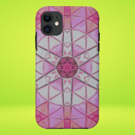 Mosaik Mandala Blume Rosa und Weiß Case-Mate iPhone Hülle