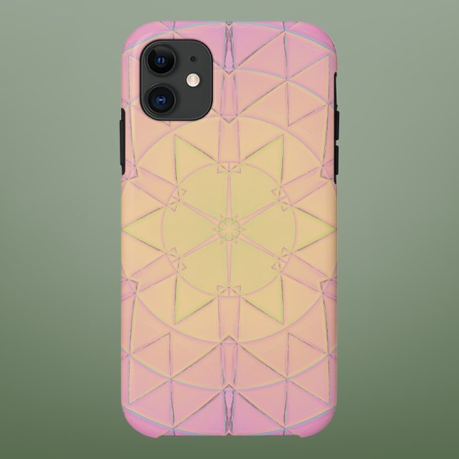 Mosaik Mandala Gelb und Rosa Case-Mate iPhone Hülle (Von Creator hochgeladen)