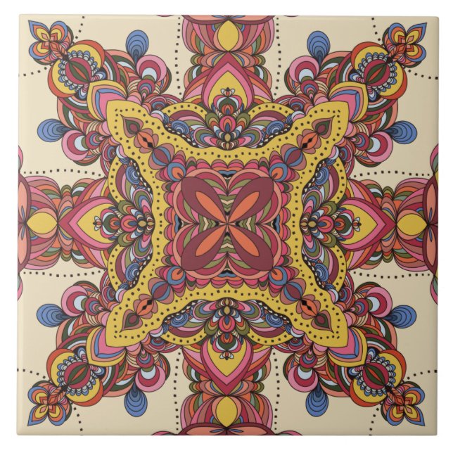 Mosaik Mandela Design #5 Fliese (Vorderseite)