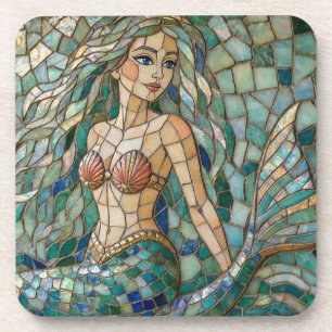 Mosaik Meerjungfrau Getränkeuntersetzer