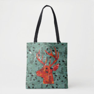 Mosaik mit Hirschkopf-Silhouette