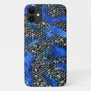 Mosaik mit kleinem Konvexe in blau bis grau und sc Case-Mate iPhone Hülle