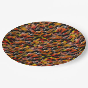 Mosaik mit Mischung aus roten und geschnitzten Far Pappteller