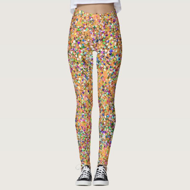 Mosaik Modern Grit Glitzer Leggings (Vorderseite)