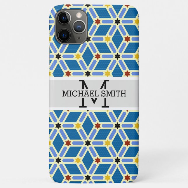 Mosaik Modern Monogram #3 Case-Mate iPhone Hülle (Rückseite)