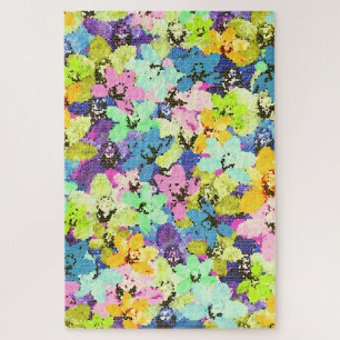 Mosaik Orchideen Wasserfarbe, Puzzle