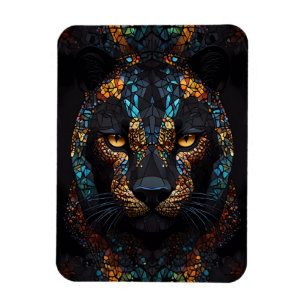 Mosaik Panther Art Magnet