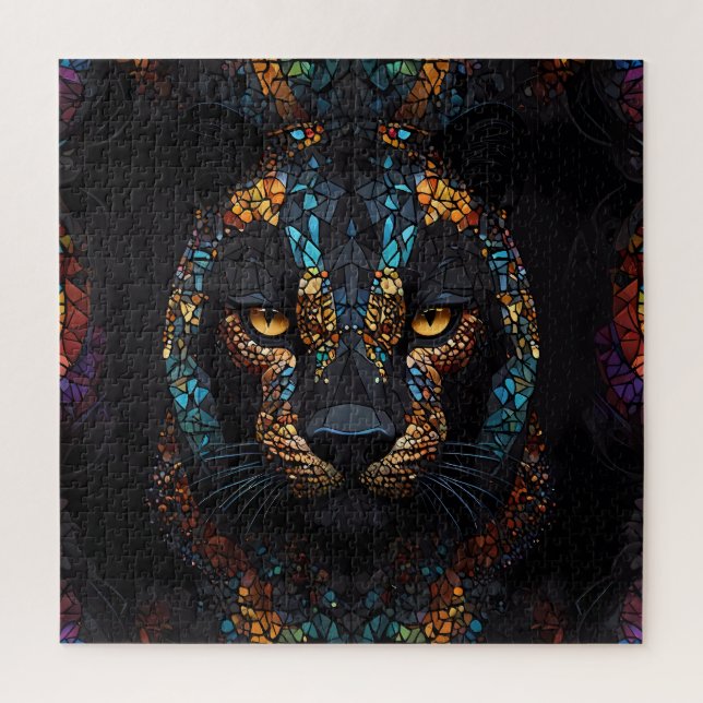 Mosaik Panther Art Puzzle (Vertikal)