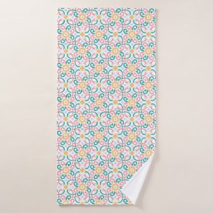 Mosaik/Pastellfarben/Frühling Badehandtuch