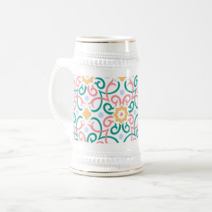 Mosaik/Pastellfarben/Frühling Bierglas