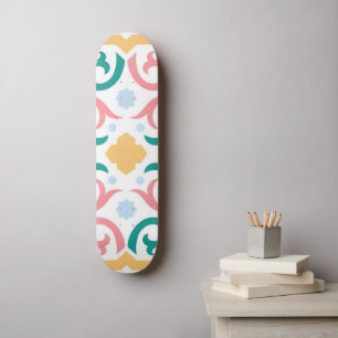 Mosaik/Pastellfarben/Frühling Skateboard