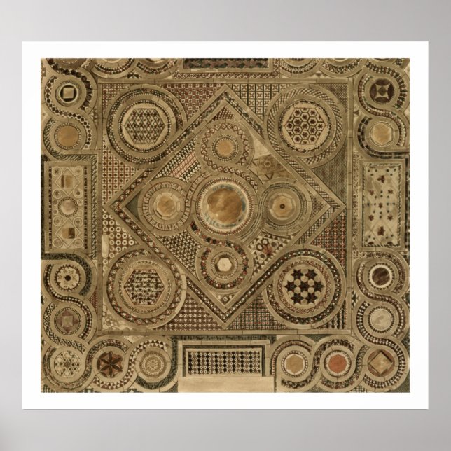 Mosaik Pflaster vor dem Altar, Platte A von "Wir Poster (Vorne)