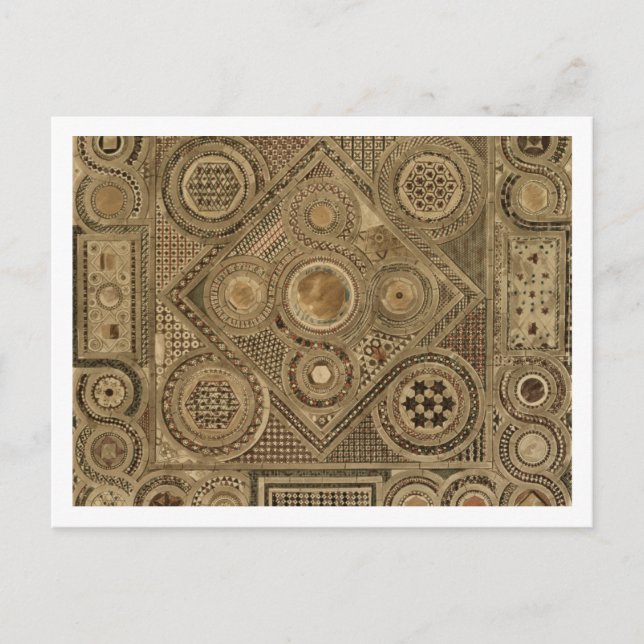 Mosaik Pflaster vor dem Altar, Platte A von "Wir Postkarte (Vorderseite)