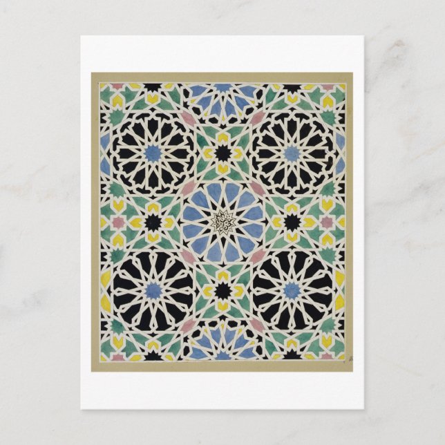 Mosaik-Plasterung im Alhambra, 'vom Araber Postkarte (Vorderseite)
