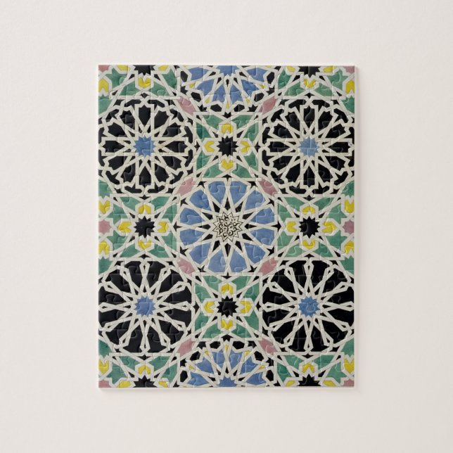 Mosaik-Plasterung im Alhambra, 'vom Araber Puzzle (Vertikal)