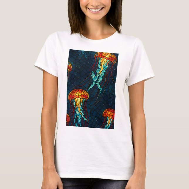 Mosaik-Quallen T-Shirt (Vorderseite)
