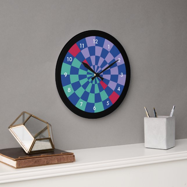 Mosaik-Radiance Große Wanduhr (Büro)