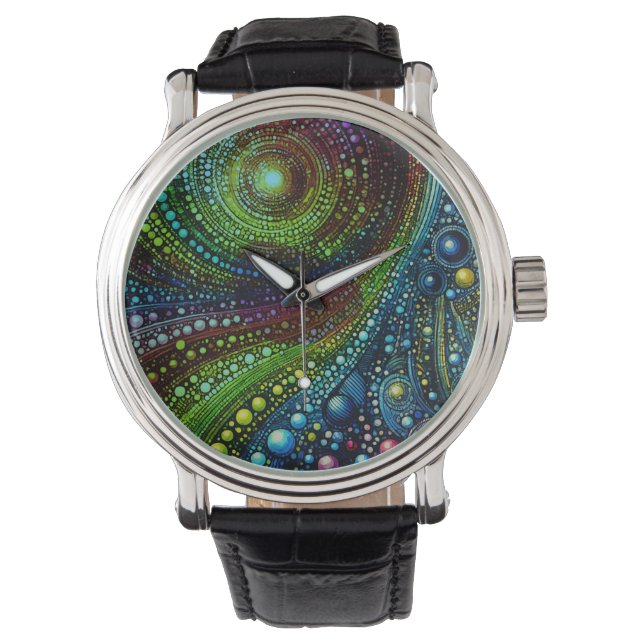 Mosaik Rainbow Abstrakt Art. 1208 Armbanduhr (Vorderseite)